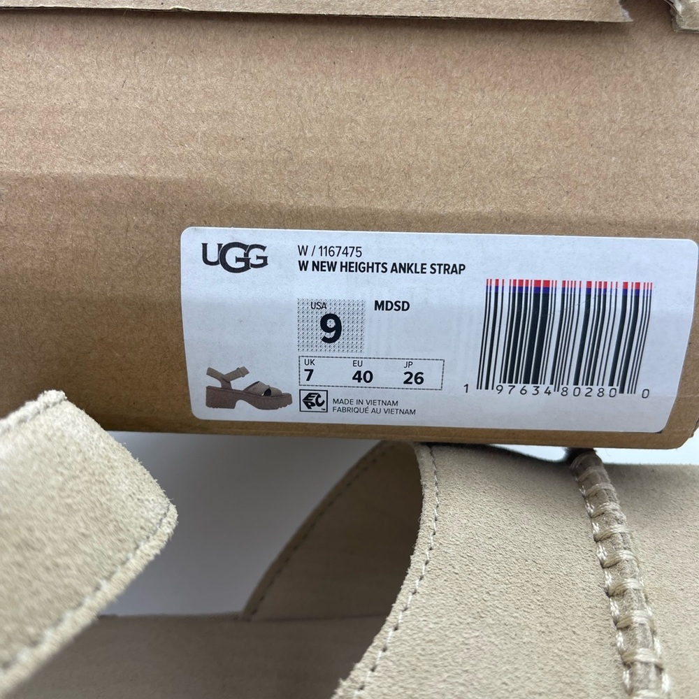 UGG NEW HEIGHTS ANKLE STRAP W9 PLATFORM HEELED SANDALS Beige 
MDSD Mustard Seed - Picture 16 of 16
